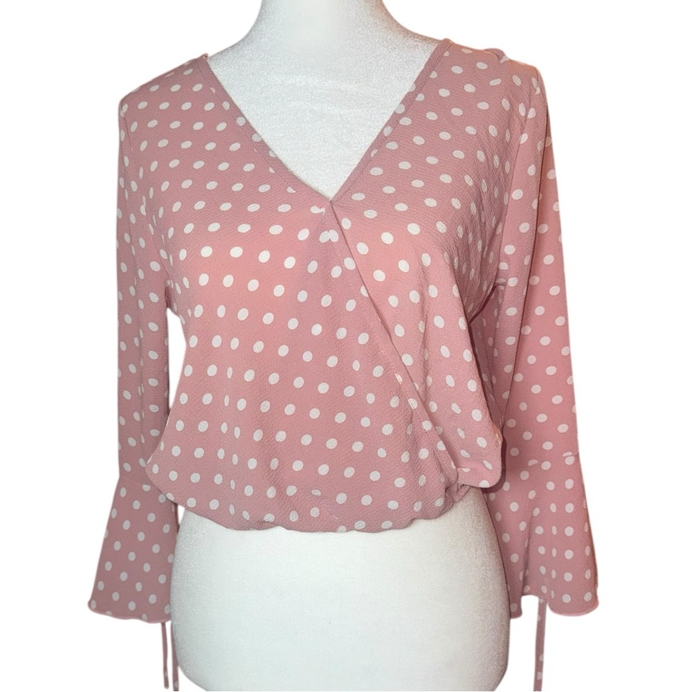 3️⃣Papermoon Blush Polka Dot Blouse
